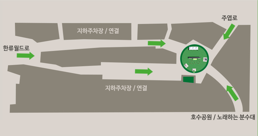 이벤트광장 / 원마운트 올리브영 매장 방향
